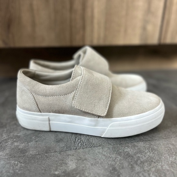Vince Cage Suede Slip-On Sneakers Velcro Sneakers - Picture 2 of 8